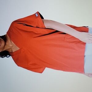Cherokee 4700 scrubs top Red Vneck Traditional Fit Dolman Sleeve 3 pocket NEW…